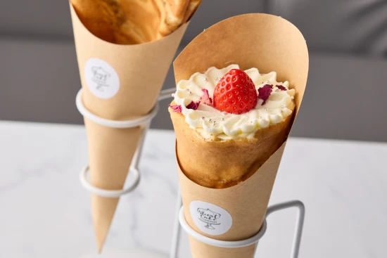 ショートケーキをイメージしたクレープなどを提供予定！